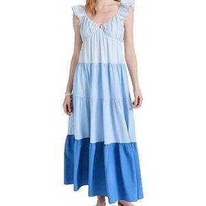 NWT English Factory Women's Sweet Heart Color Block Maxi Dress Size- S